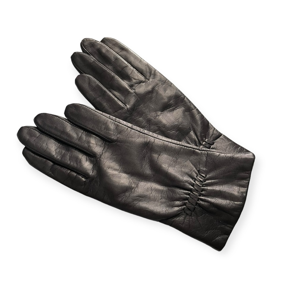 NWT Fownes black genuine leather gloves - women’s size XL